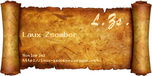 Laux Zsombor névjegykártya
